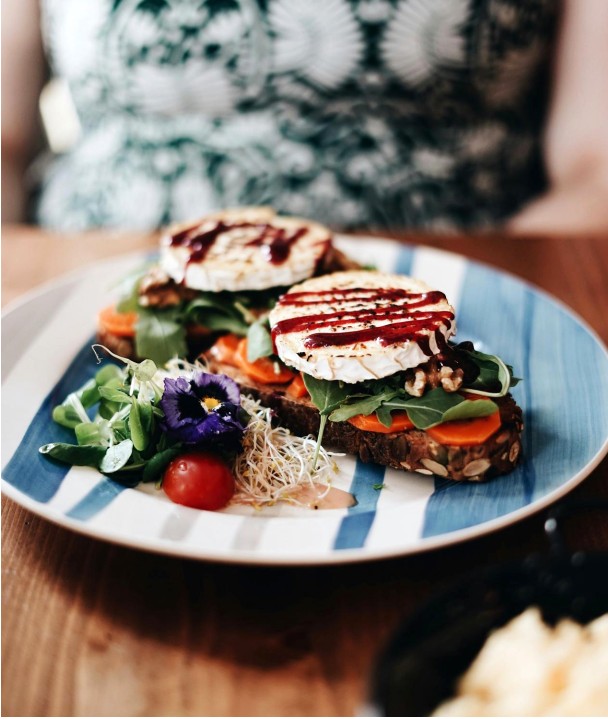 Brunch dish close-up